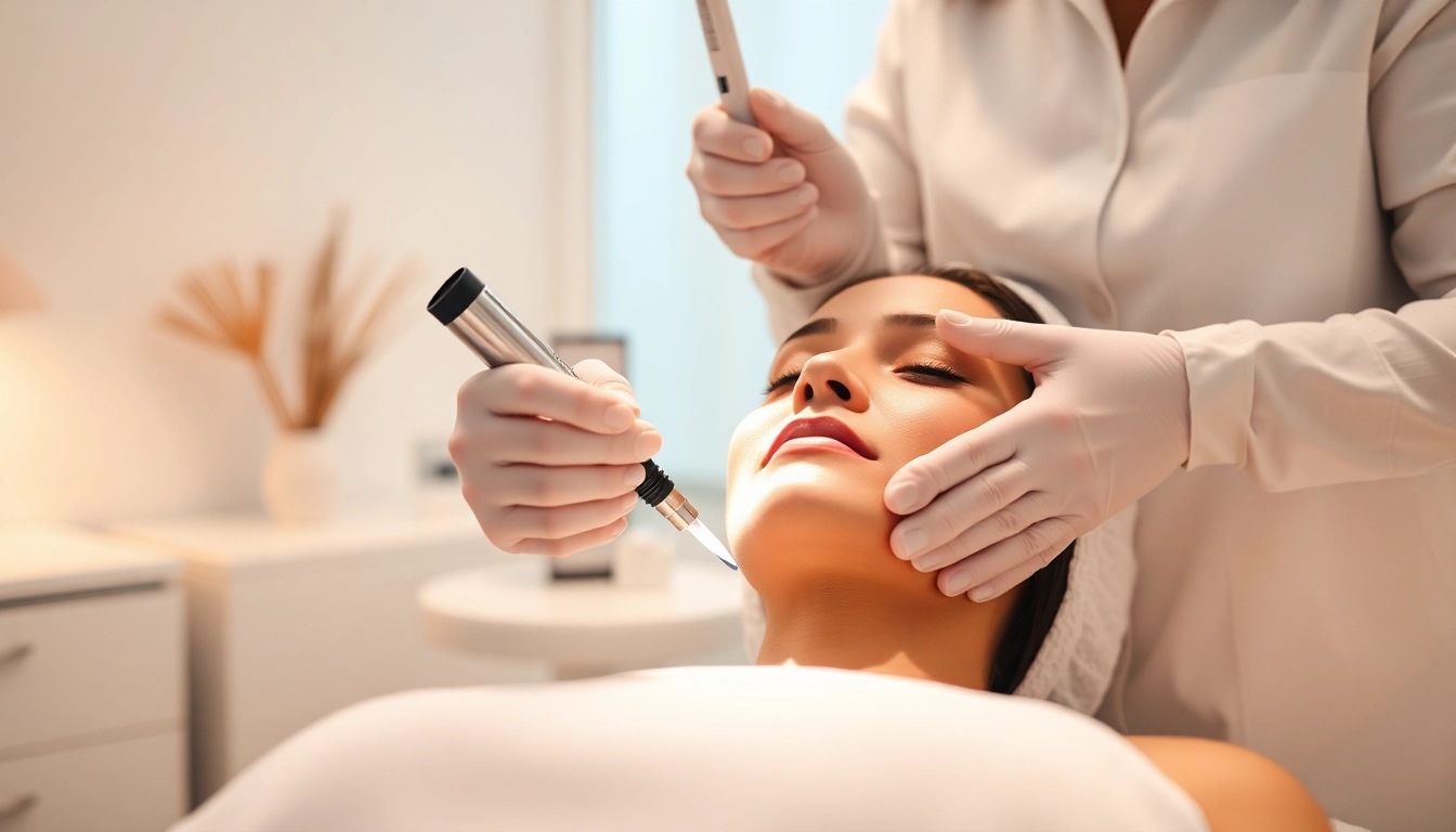 Administering a Fett-weg Spritze for effective body contouring in a serene clinic atmosphere.