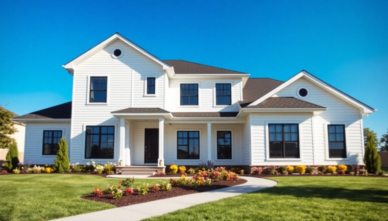 Before-and-after view of an impressive exterior remodel transforming a home's curb appeal.