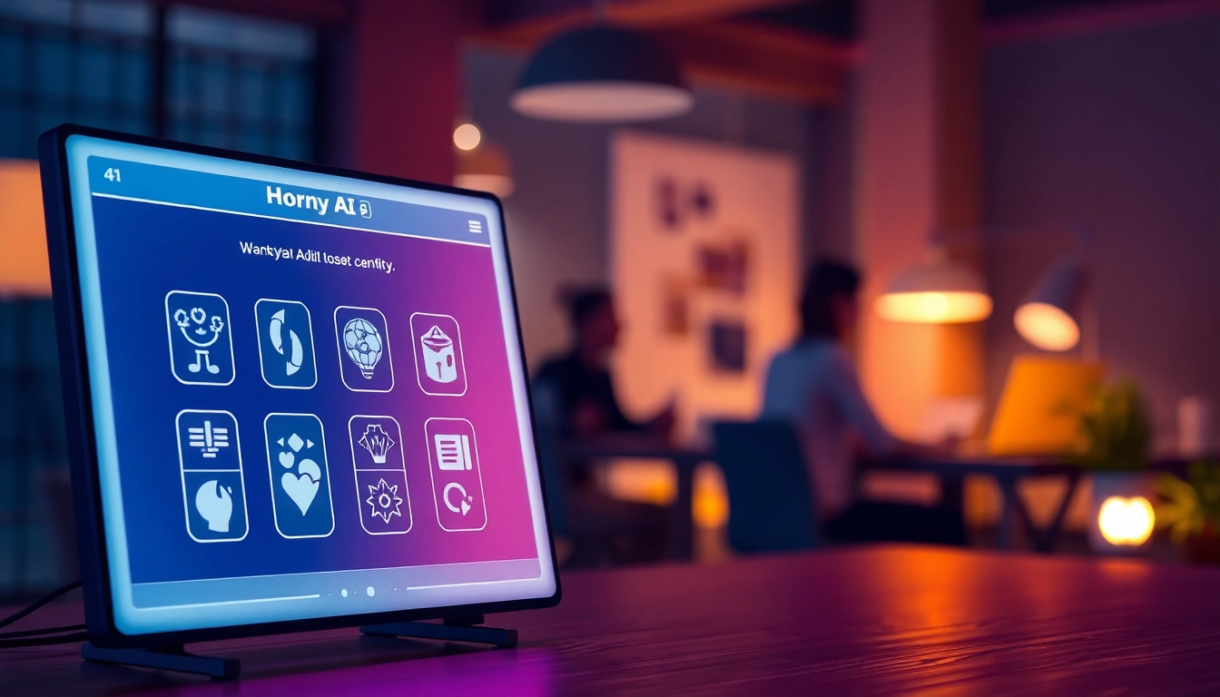 Unlock captivating experiences with horny AI through an interactive digital workspace interface.