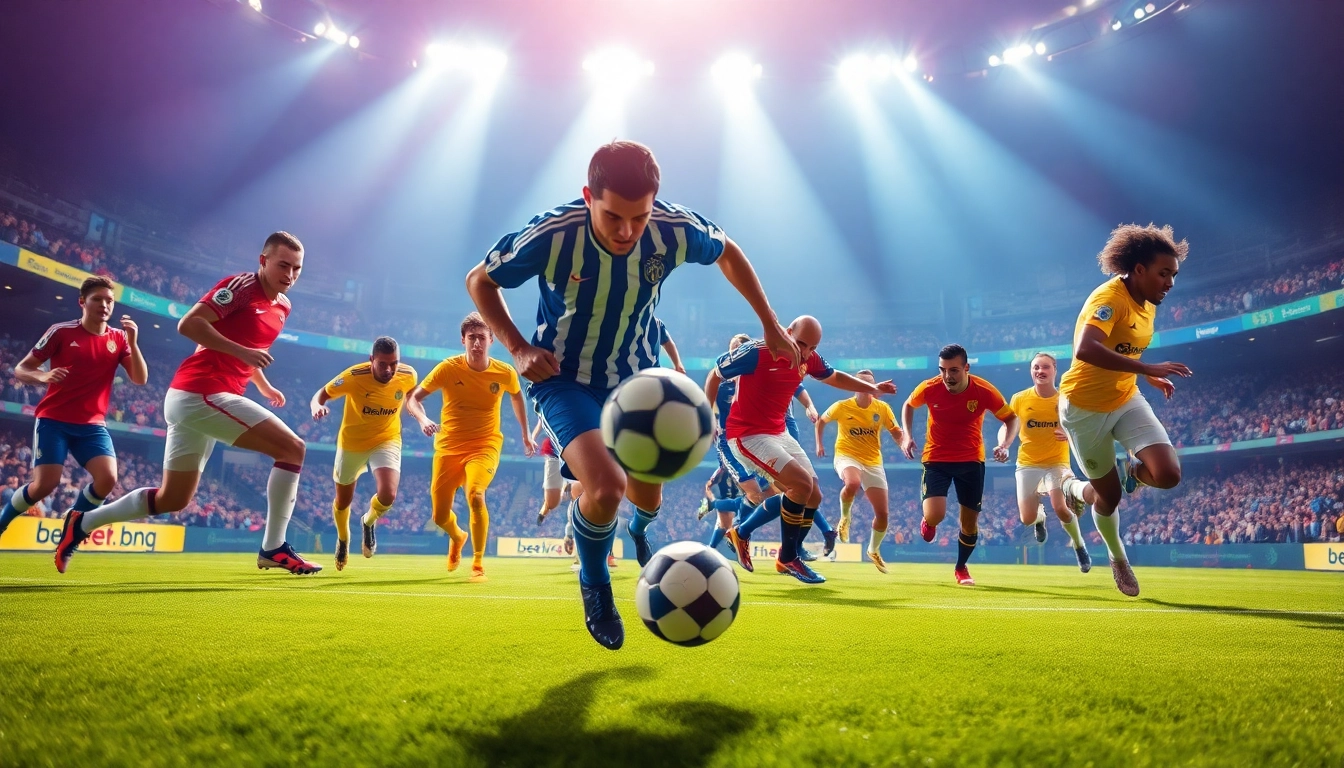Engage in Judi bola with exciting live betting action featuring soccer fans and dynamic odds.