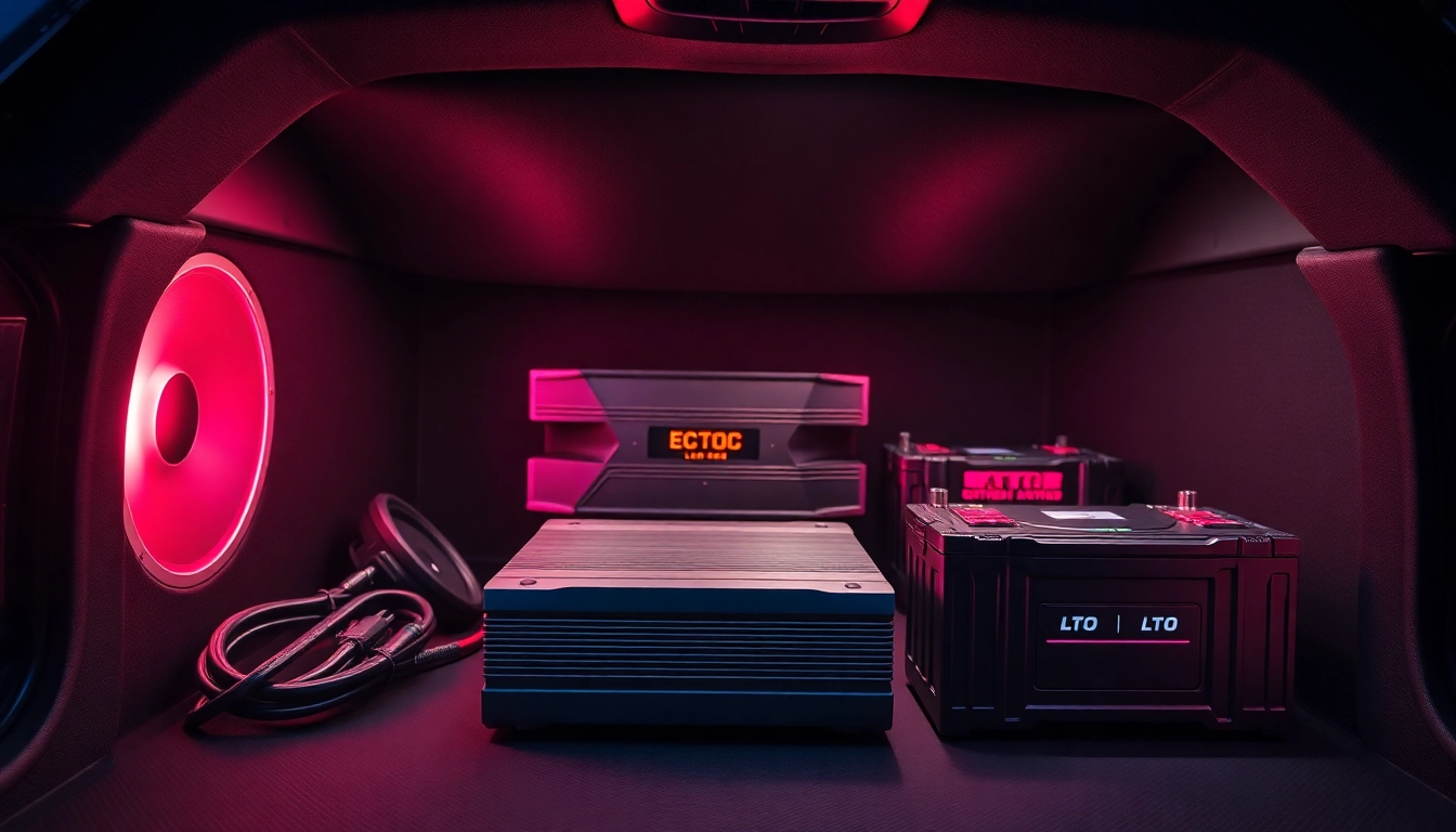 Empower your sound with a powerful car amplifier and advanced LTO lithium batteries for optimal performance.