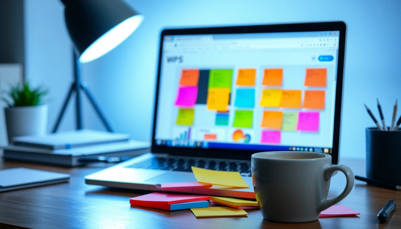 Generate wps configurations on a laptop with creative workspace elements.