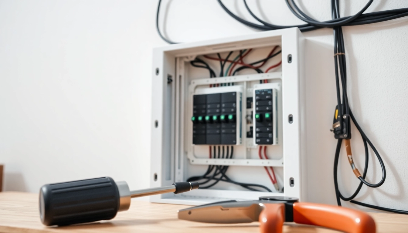 Install an Electrical Panel in a modern home setting with bright lighting and organized tools.