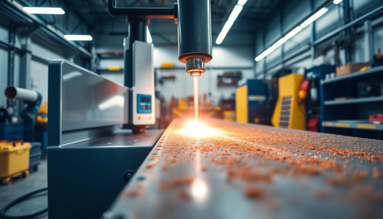 Laser cleaning machine effectively removing contaminants in an industrial setting.