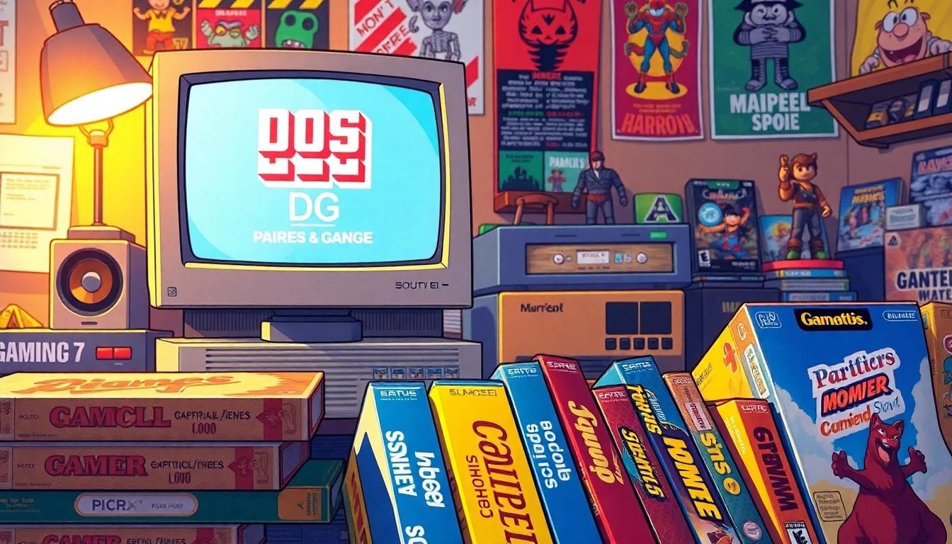 Engage with classic nostalgia to play dos games on a vintage computer setup.