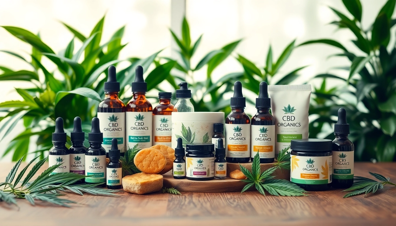 Explore fresh cbd organics products beautifully arranged in a serene setting with natural light.