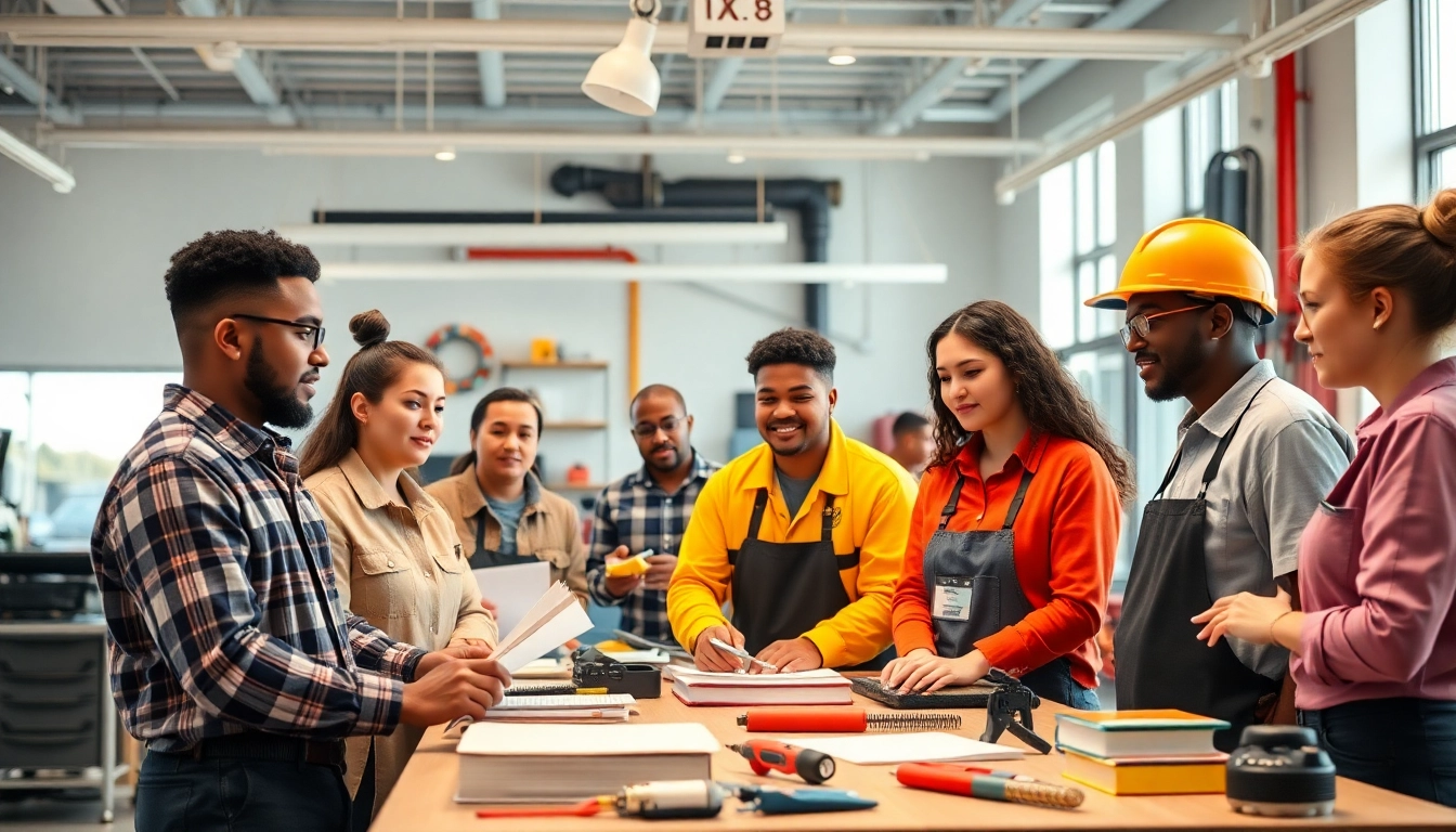 Students learning practical skills at a trade school tennessee with modern equipment.