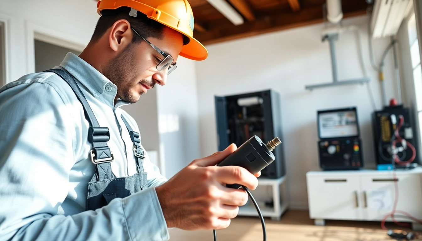 Professional electrician demonstrating services as an Electrical Contractor Clearwater in a modern home
