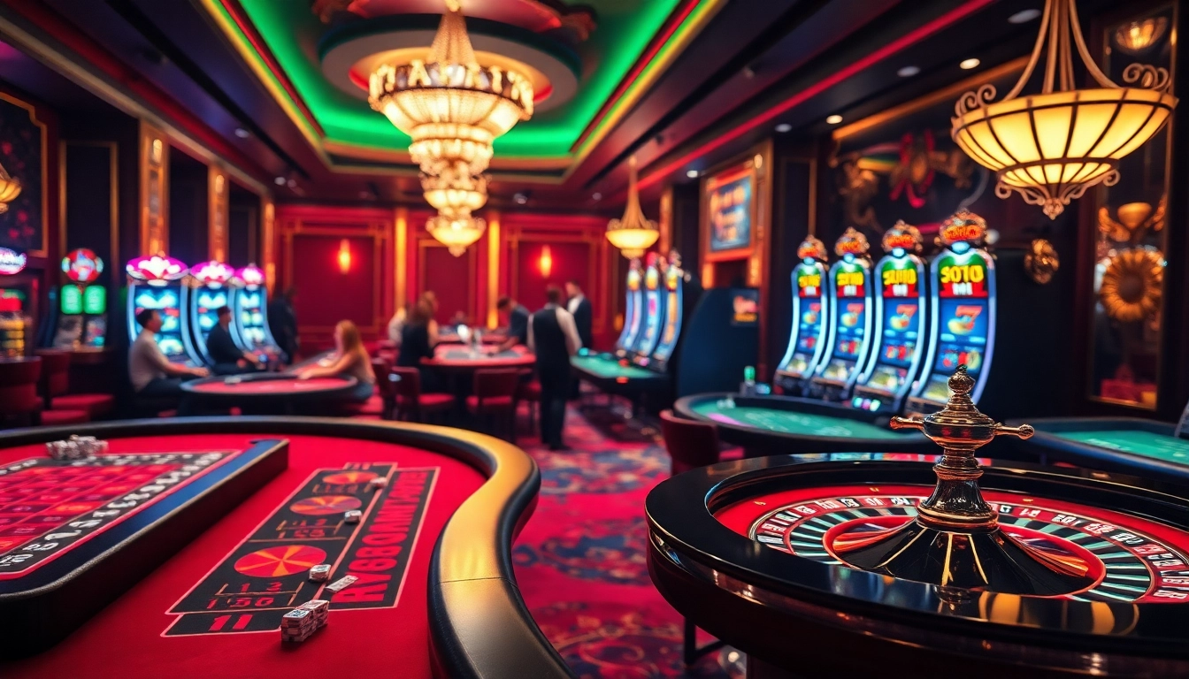 Experience the excitement at TPower casino with vibrant gaming tables and energetic players.
