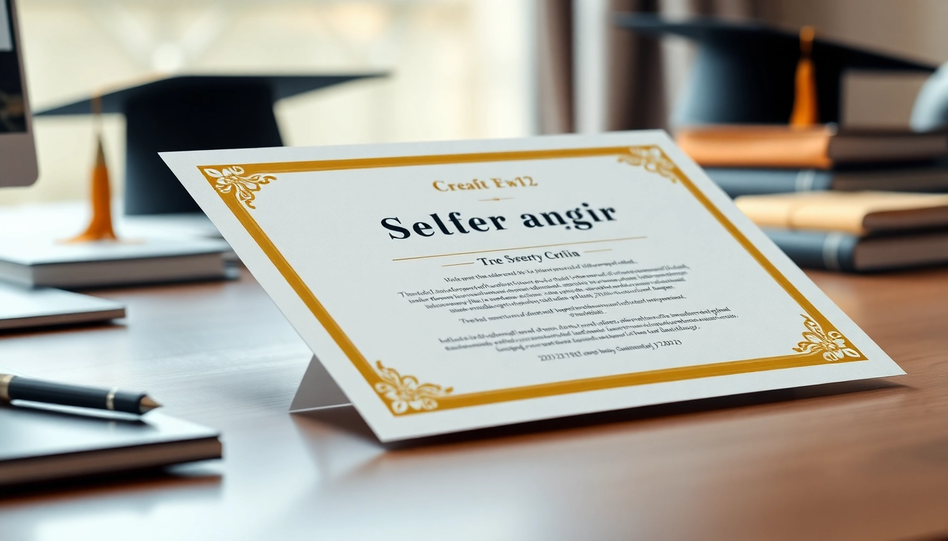 Buy diploma featuring elegant designs and high-quality details on a professional desk.