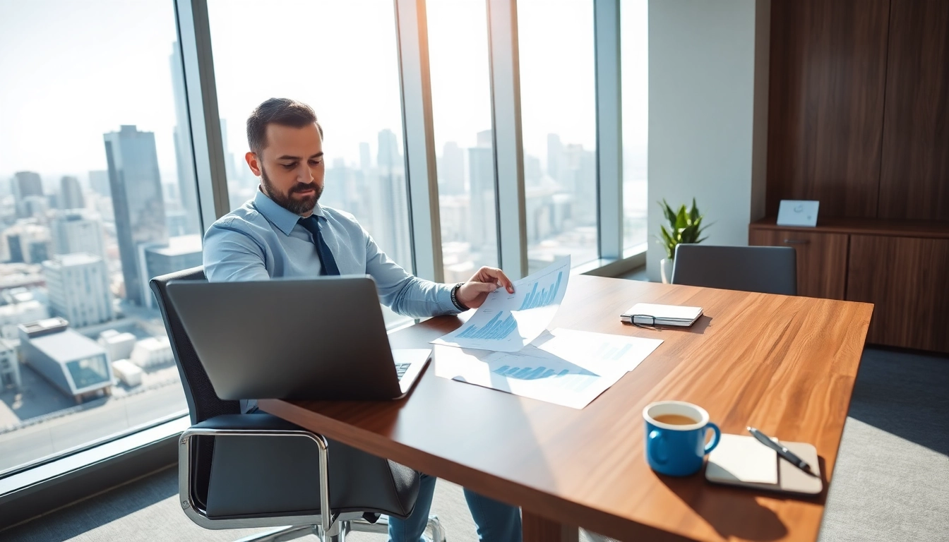 PedroVazPaulo guiding clients on investment strategies in a modern office setting.
