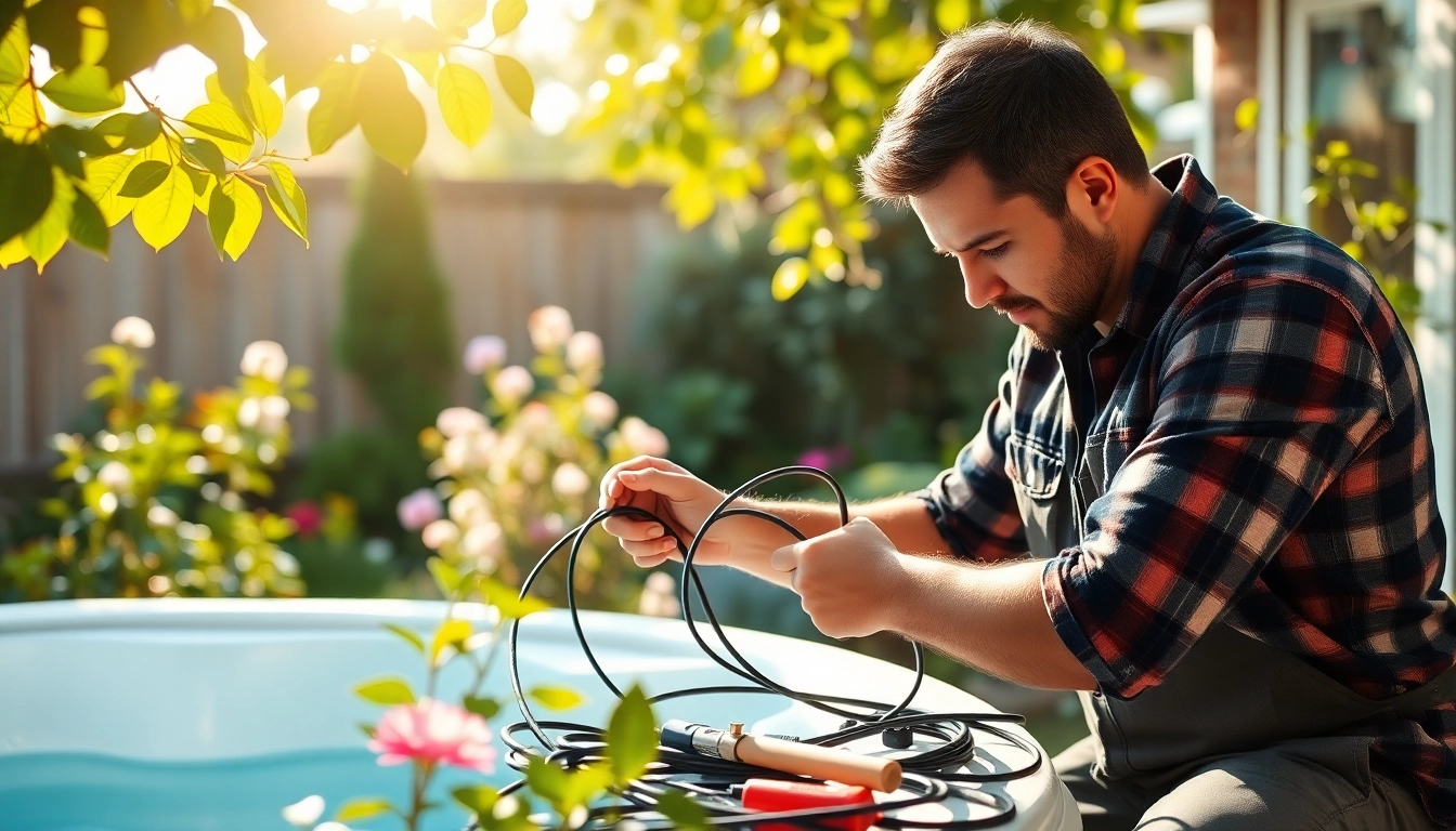 Install hot tub electrical wiring expertly for safe backyard relaxation.