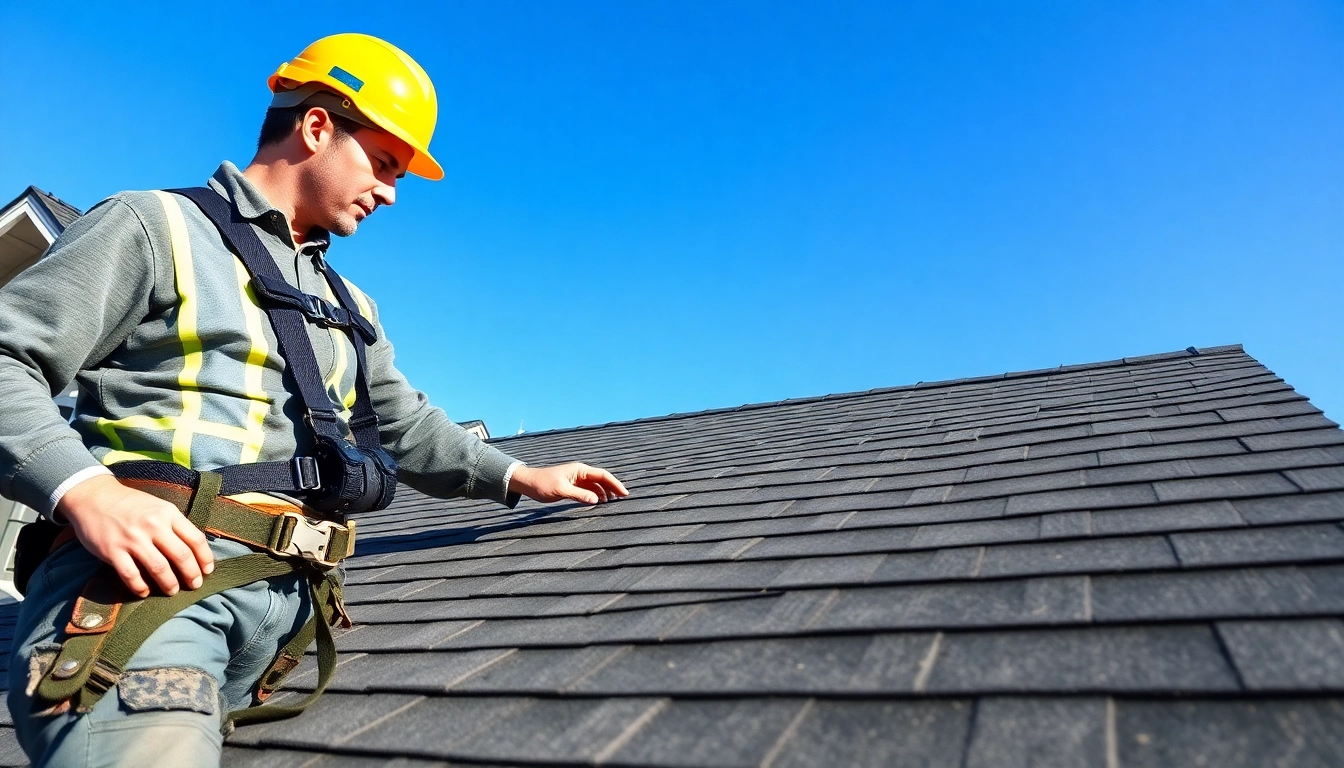 Expert roofing technician assessing a roof during a roof repair Vancouver Wa project.