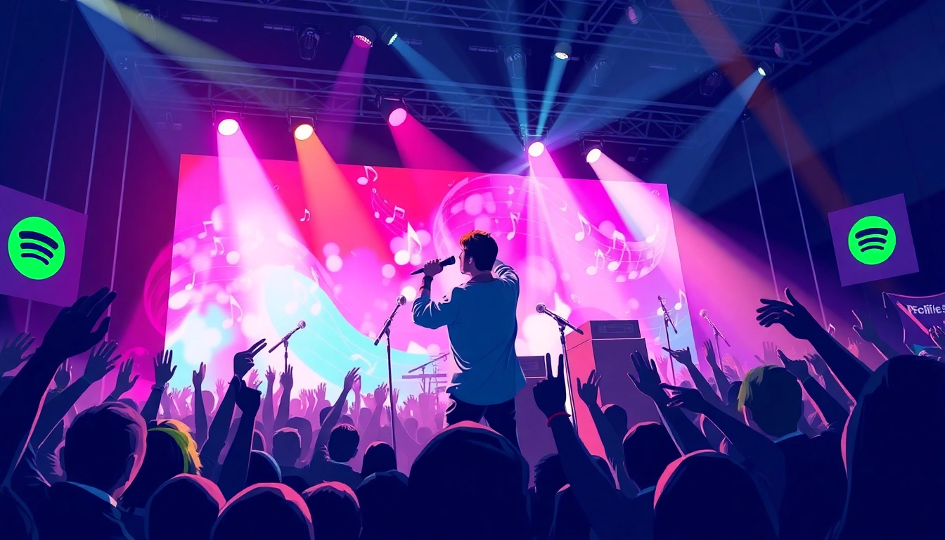 Engaging scene for Spotify promotion showcasing a lively music performance.