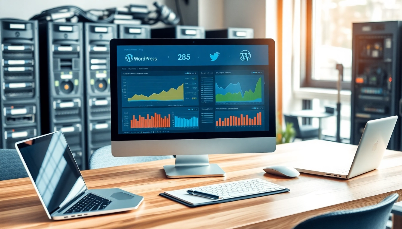 Boost your website with effective wordpress hosting solutions displayed in a professional workspace.