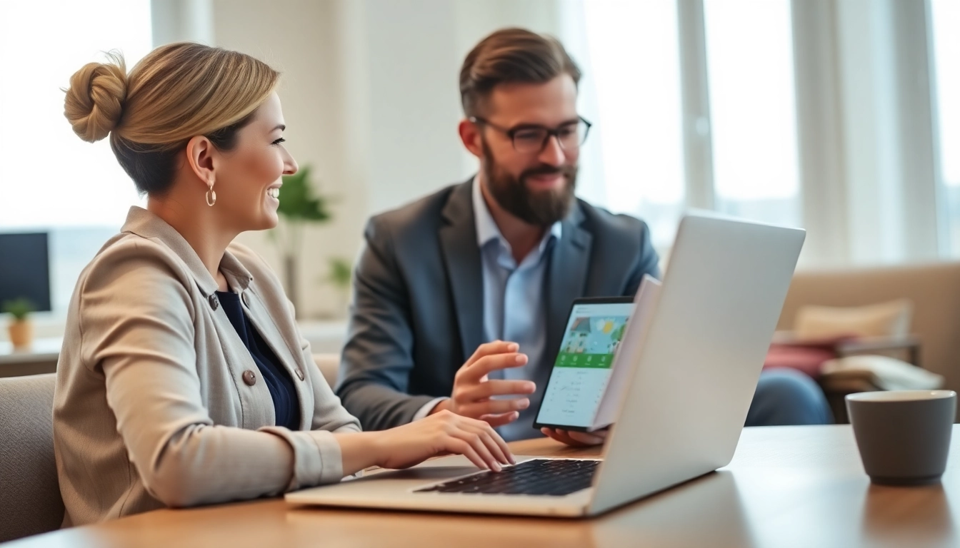 Sell my house fast okc with a professional real estate agent assisting a homeowner in a modern office.