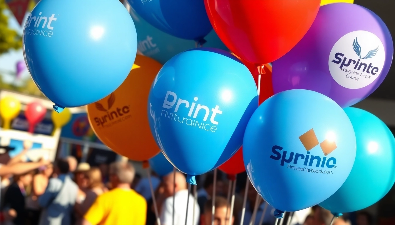 Print balloons with your logo showcased in a colorful outdoor event.