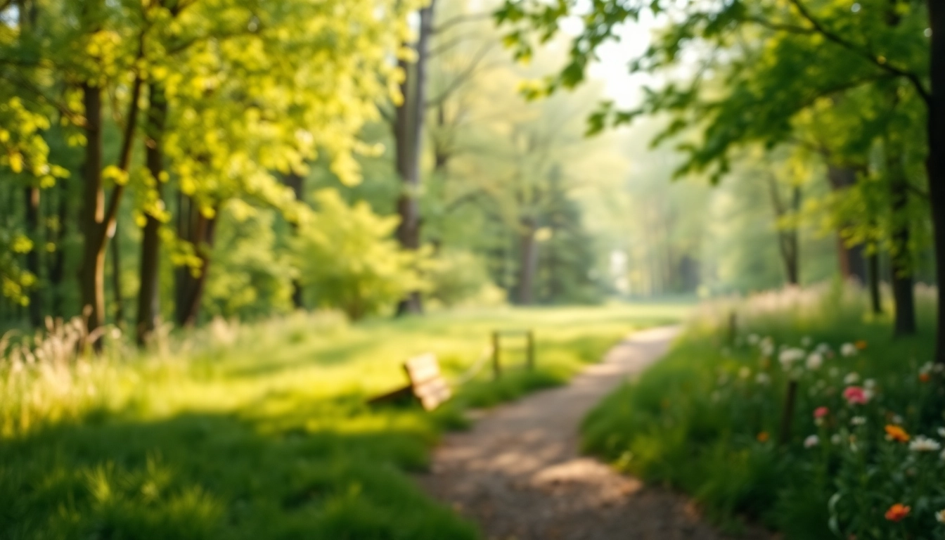 Illustration dealing with grief, depicting a serene forest path symbolizing healing and hope.