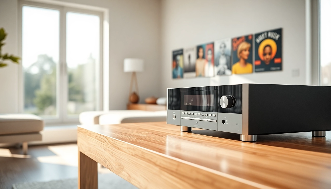 Learn more about https://hardwareplayer.com, showcasing a modern music hardware player in a stylish living room.