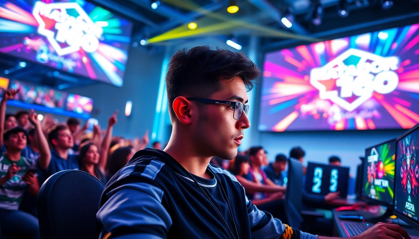Gameplay excitement at matador168 esports tournament with vibrant atmosphere dan high-energy players.