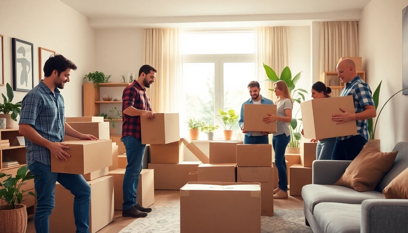 Movers in Toronto Ontario efficiently packing a living room, showcasing professional moving companies in Toronto Ontario.
