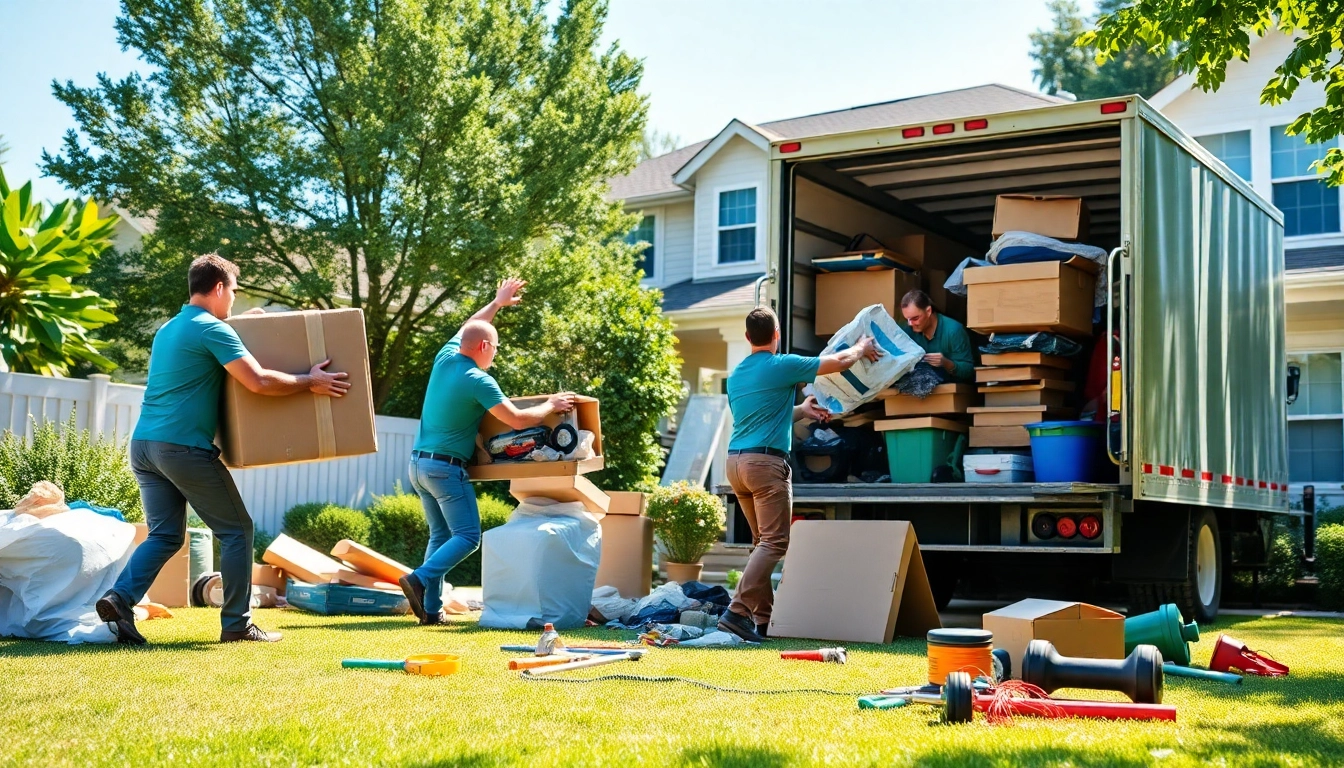 Clear clutter with professional Junk removal florida services, showcasing a team in action.