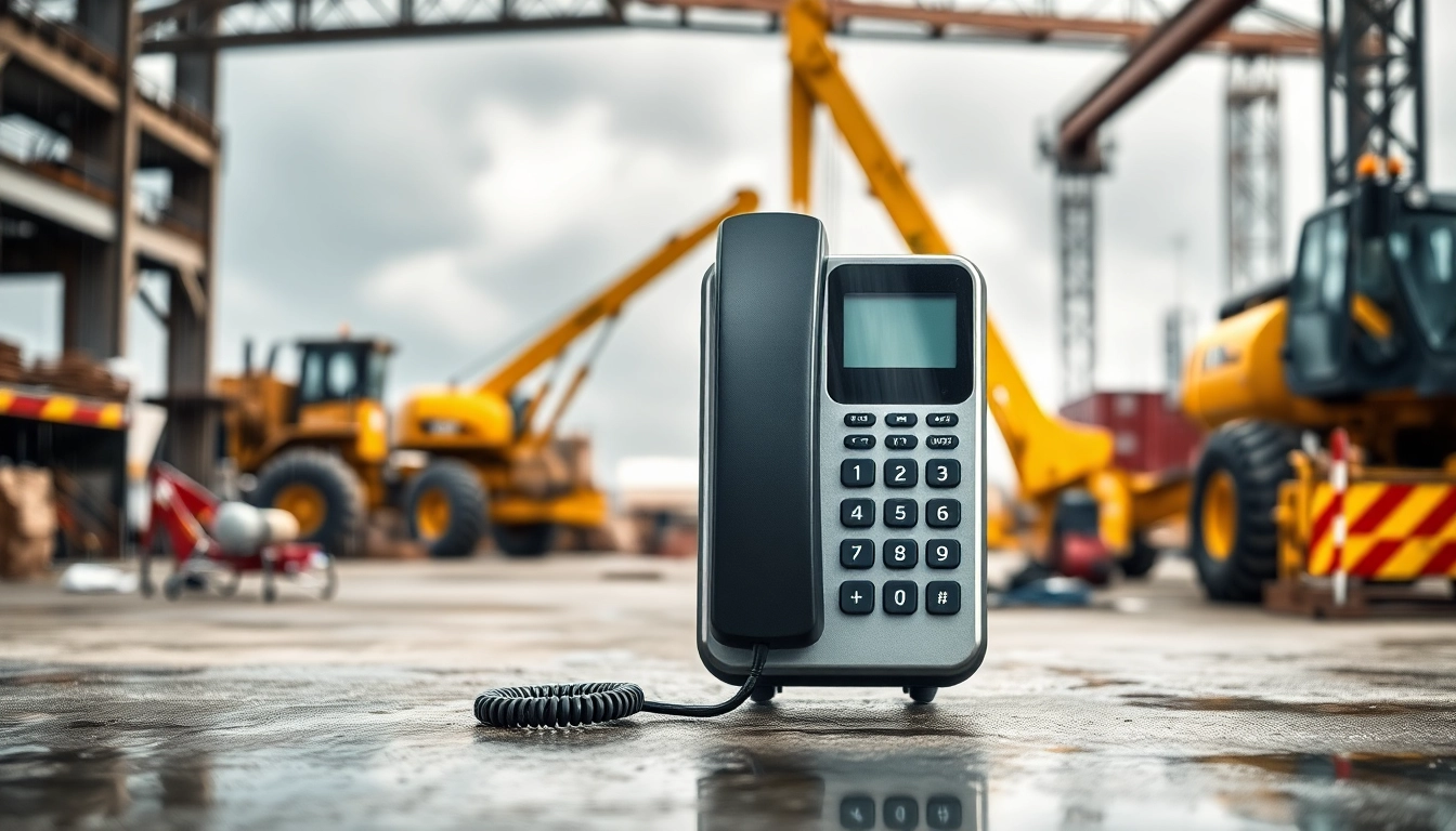 Showcasing a sturdy 4G Industrial 4G Weatherproof Telephone designed for harsh environments with industrial elements.