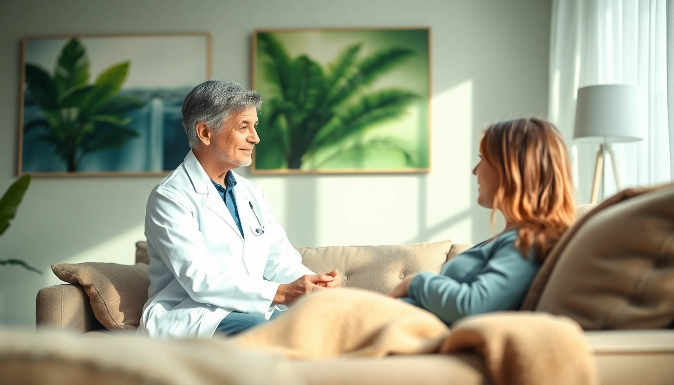 Therapist helping a patient to heal trauma in a calm therapeutic environment.
