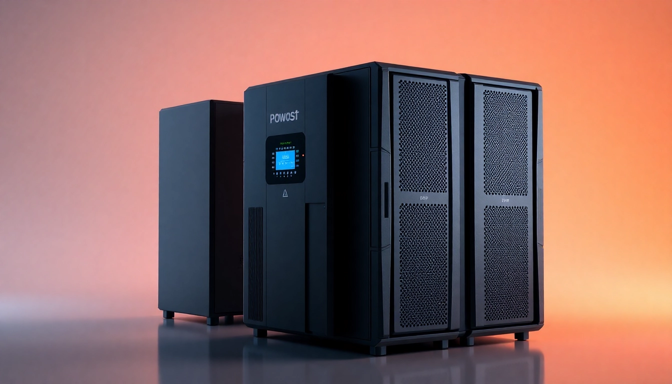 Powest Colombia ofrece soluciones avanzadas con este moderno sistema UPS, destacando su diseño eficiente y funcional.