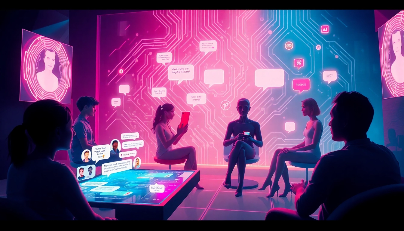 Engage with unique characters in an immersive NSFW AI chat experience in a futuristic setting.