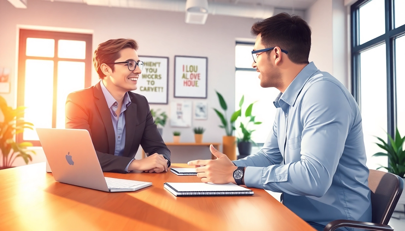 Empower your journey with a business coach near me in a vibrant office setting.