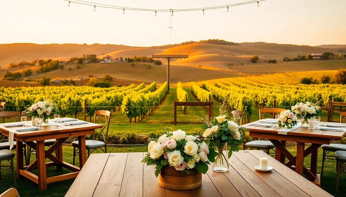 Host your dream Clarksburg Wedding Venues in a stunning vineyard setting.