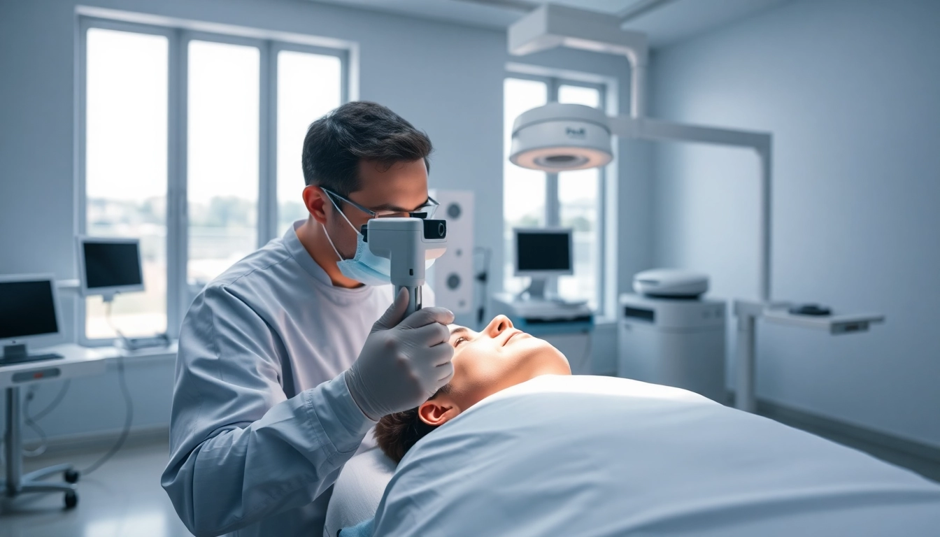 Patient undergoing a LASIK procedure in Istanbul with advanced medical technology.