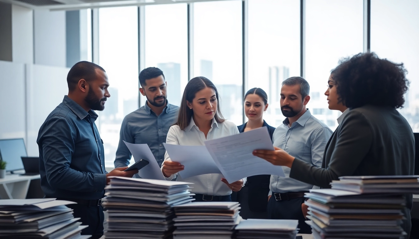 Conducting Fixed Assets Verification with a professional team in a modern office.