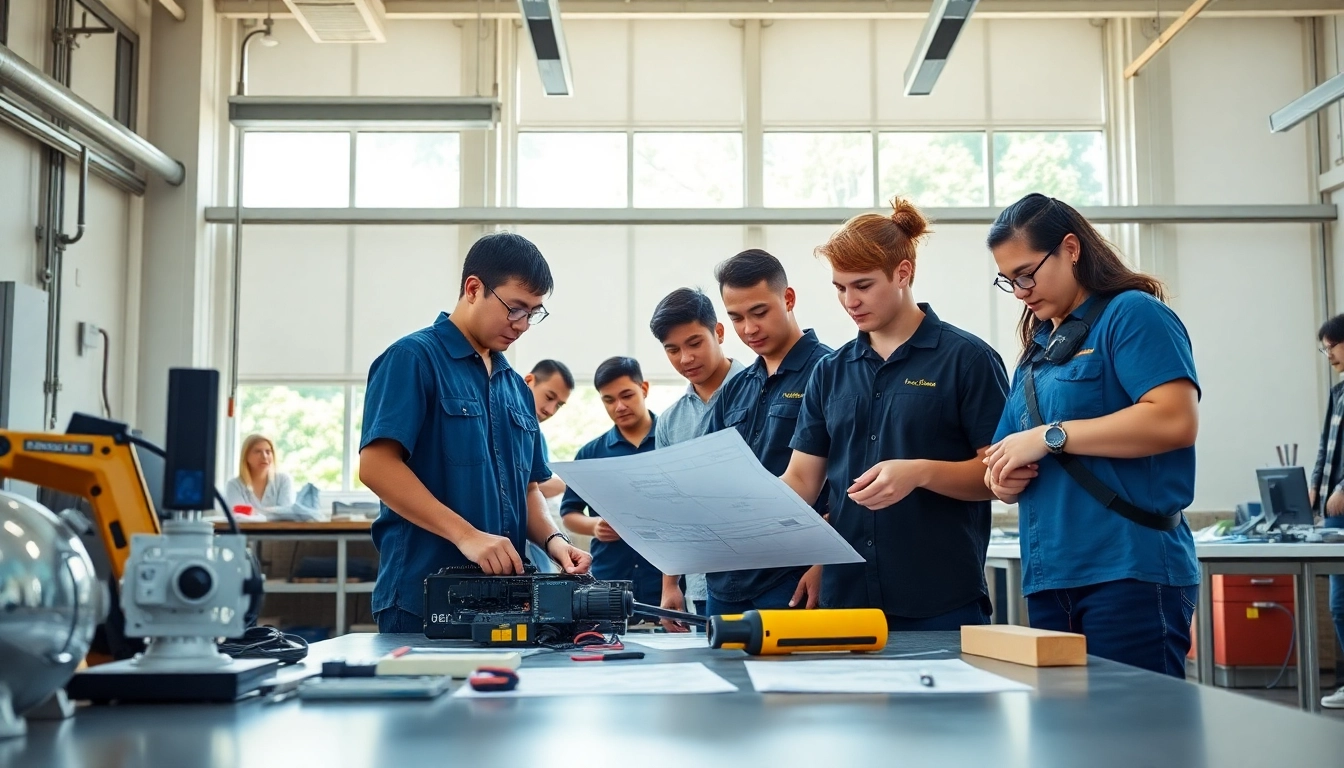 Students excel in trade schools in Hawaii, collaborating in a vibrant training environment.