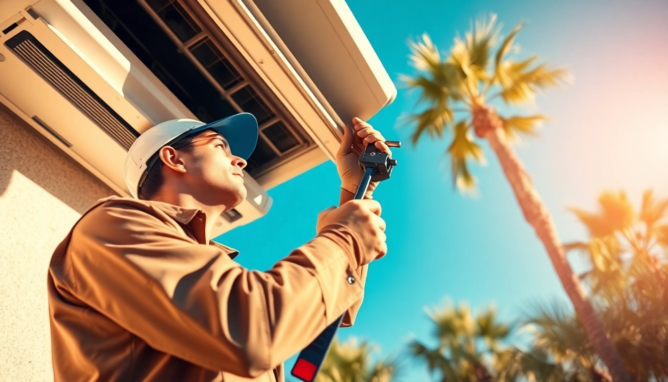 Expert technician servicing Scottsdale AC, showcasing professional HVAC maintenance skills.