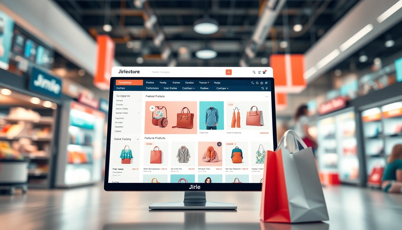 Shop seamlessly at Jirle store showcasing vibrant products and user-friendly design.