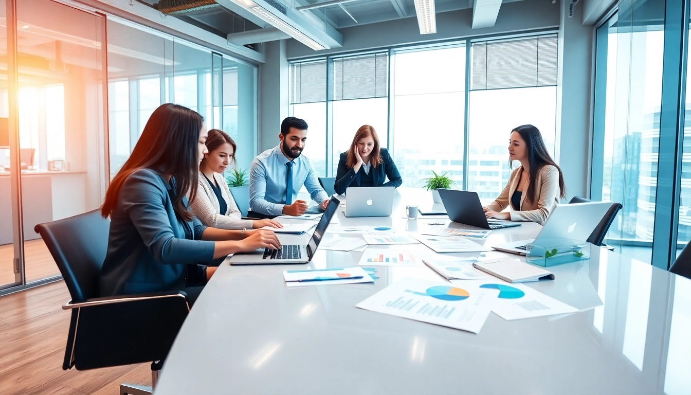 Enhance your Legal Marketing efforts with a professional team collaborating in a bright office.